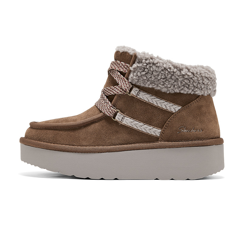 Skechers斯凯奇秋冬女鞋加绒保暖雪地靴御寒锁温棉鞋短筒靴169142