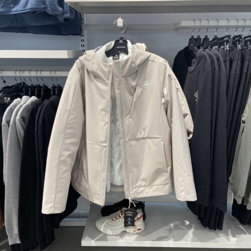 Skechers斯凯奇男士秋冬男士套装梭织连帽外套裥棉外套P125M016