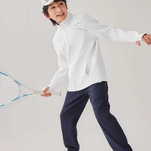 Skechers斯凯奇儿童秋季纯色亲肤舒适立领针织休闲外套P325K005