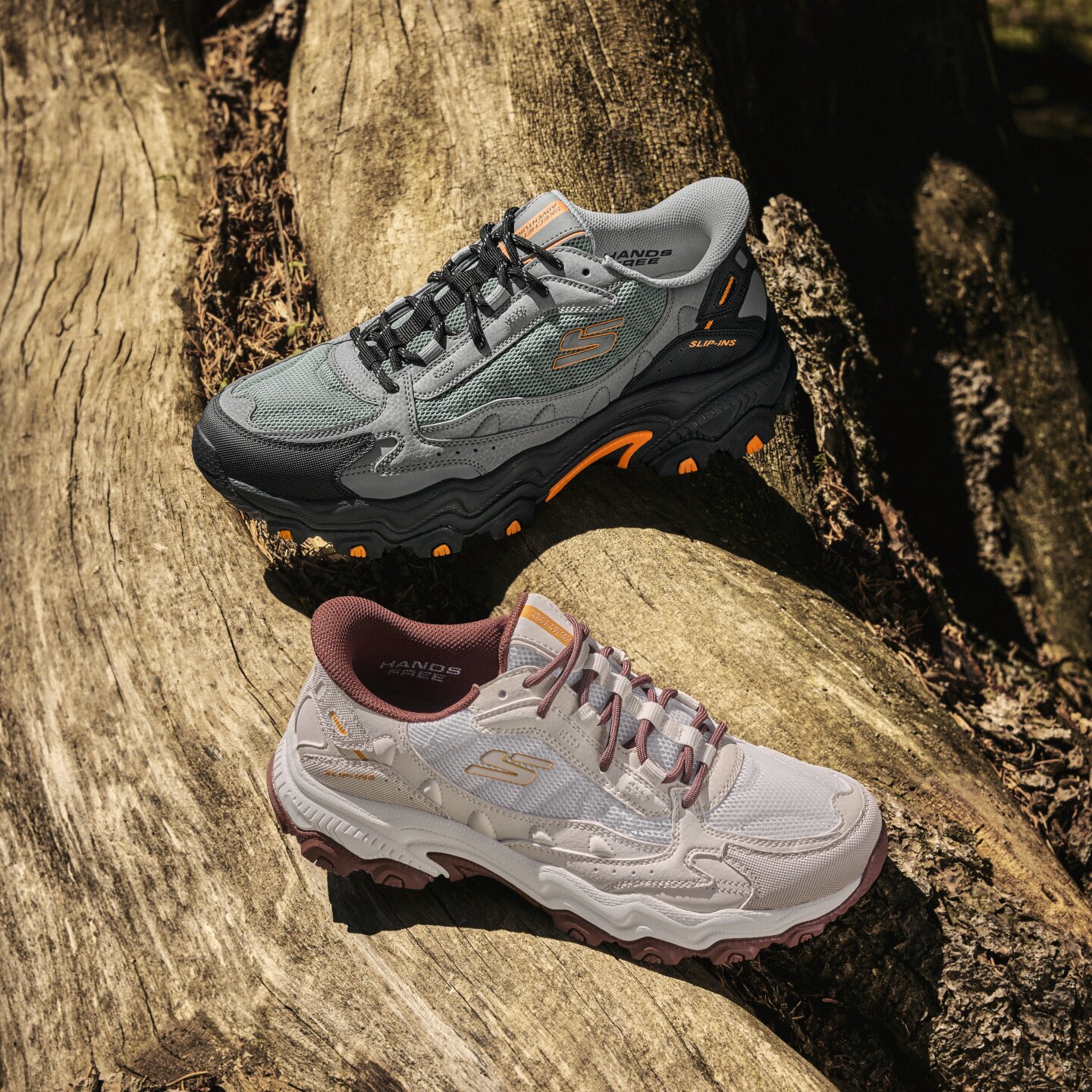 Skechers斯凯奇2025新款女士复古运动休闲绑带户外山脉鞋180370