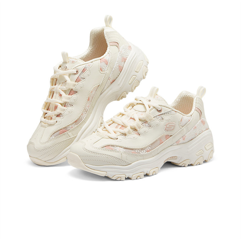 Skechers斯凯奇女鞋2024新款fafa熊雏菊刺绣运动熊猫老爹鞋150234