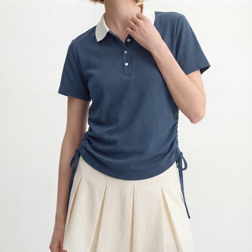 Skechers斯凯奇2026新款女士春夏吸湿休闲针织短袖POLO衫L226W100