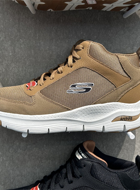 Skechers斯凯奇男鞋加绒保暖高帮鞋轻便回弹运动休闲鞋232403