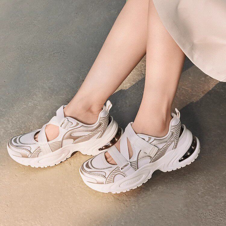 Skechers斯凯奇玛丽珍女鞋夏季款气垫增高透气休闲老爹女鞋177603
