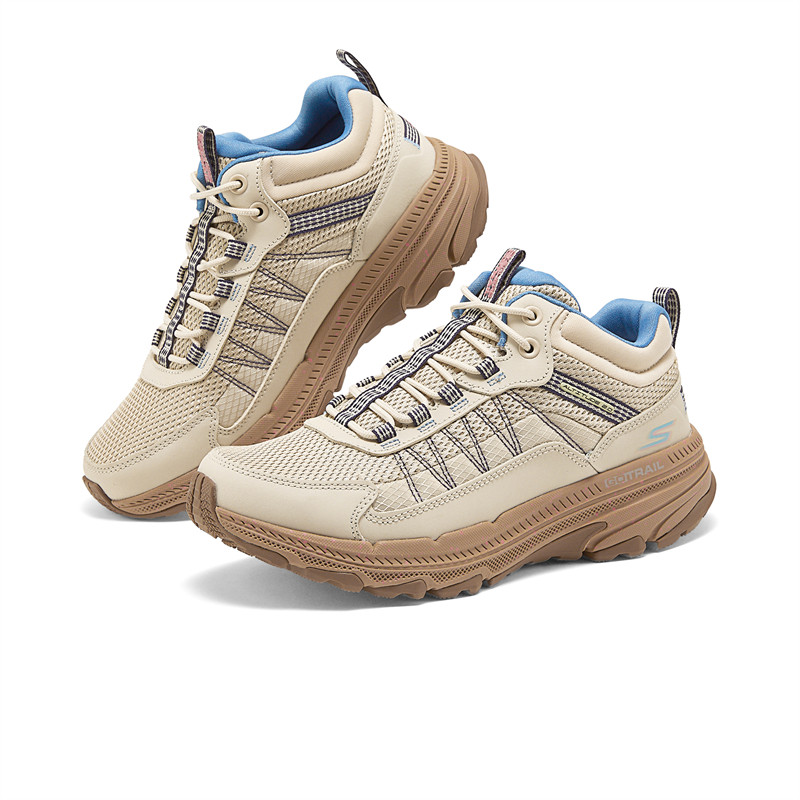 Skechers斯凯奇秋季女运动鞋缓震轻便中帮系带户外跑步鞋129530C