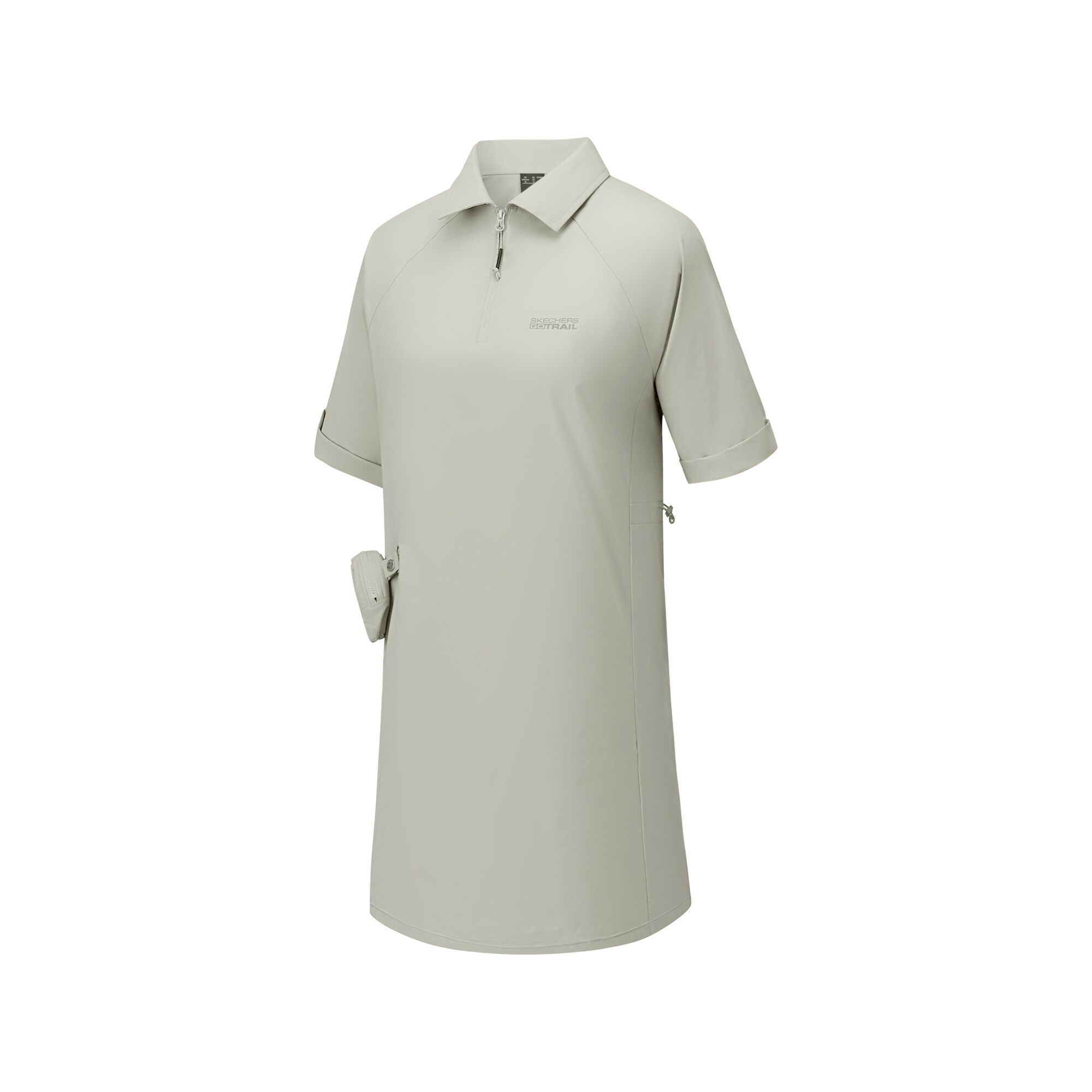 Skechers斯凯奇女款夏季针织亲肤舒服柔软POLO领连衣裙P325W016