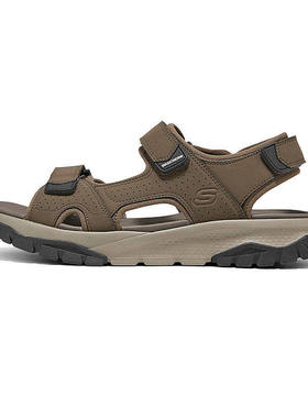 Skechers斯凯奇男士夏季轻质缓震舒适百搭休闲魔术贴凉鞋205724