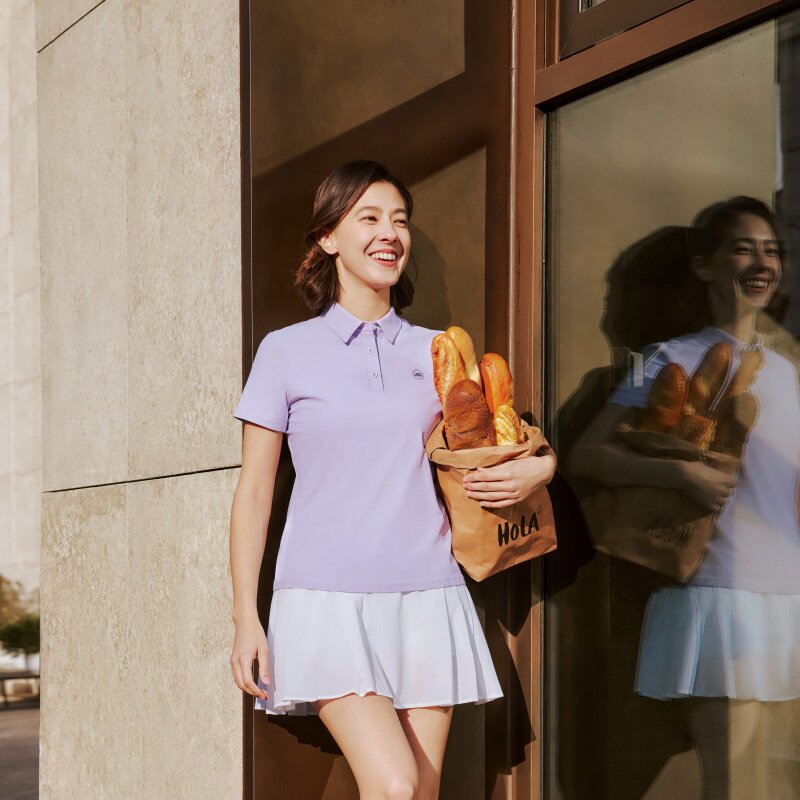 夏季女士凉感防晒针织短袖POLO衫
