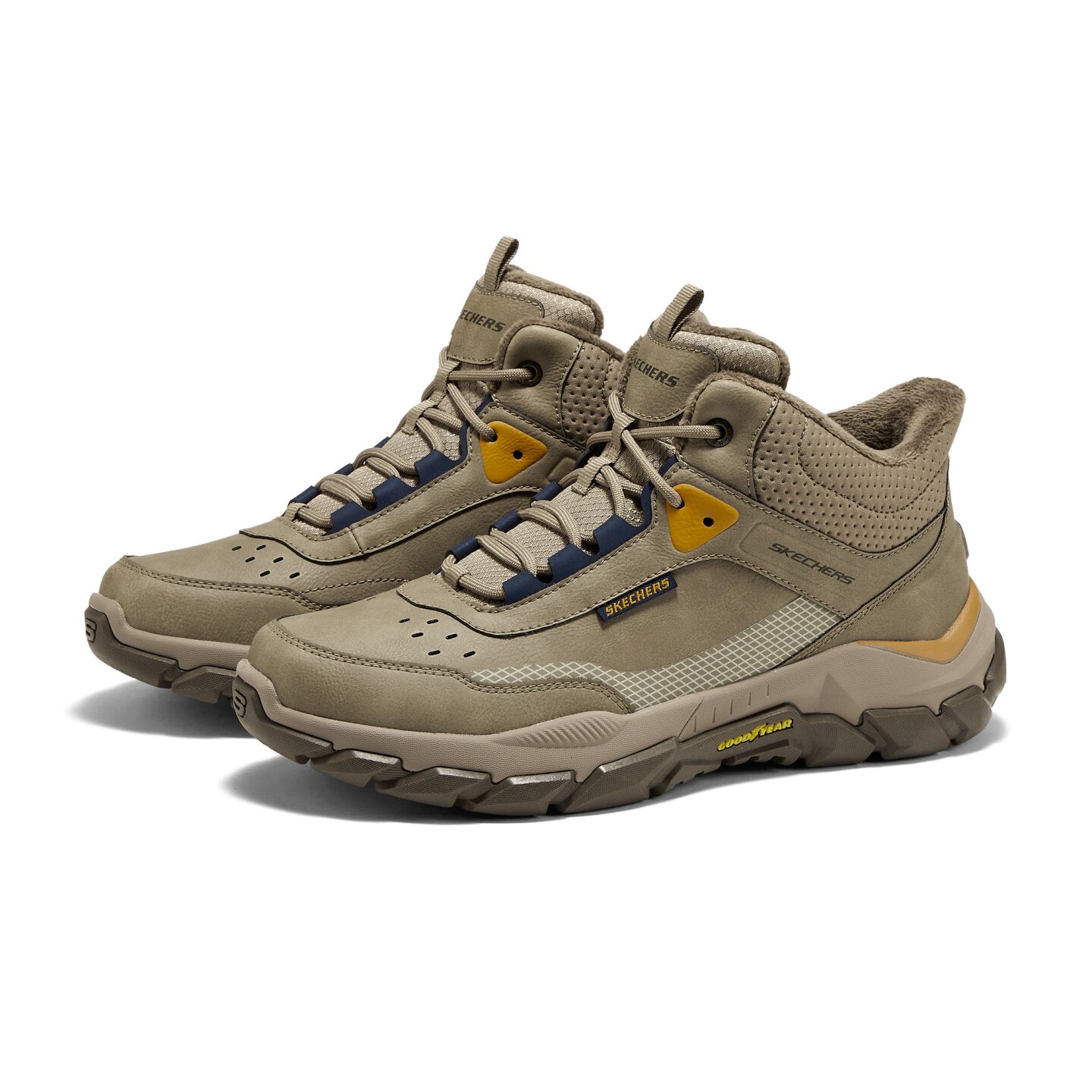Skechers斯凯奇2025新款男士秋冬舒适闪穿加绒冬靴雪地靴211260