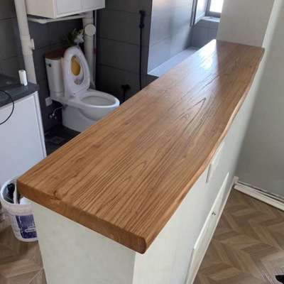 老榆木板材飘窗吧台面板实木板原木茶餐桌办公桌面2米长大板货源