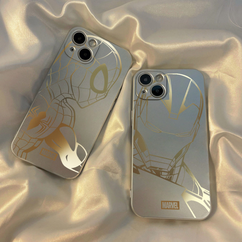 动漫蜘蛛侠钢铁侠苹果15promax手机壳iPhone14漫威X