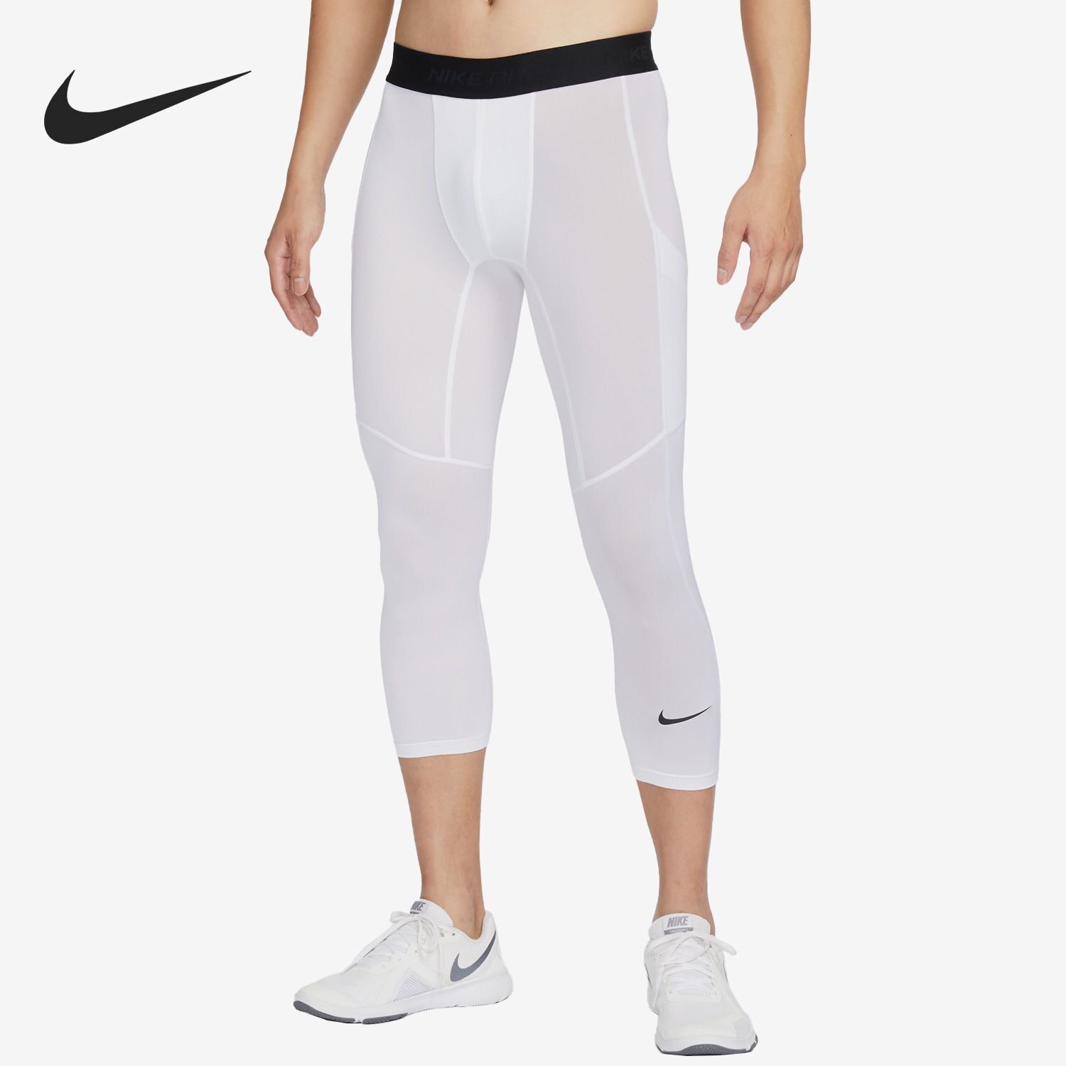 Nike Dri-Fit Pro 撞色速干训练紧身七分裤FB7951-100