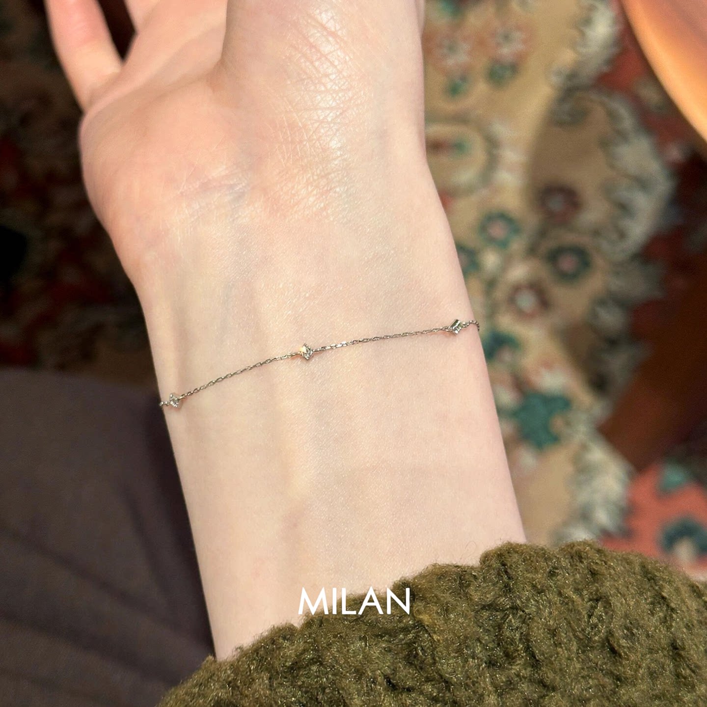 S925纯银mini小方钻手链女2026新款轻奢高级感小众设计极细款手饰