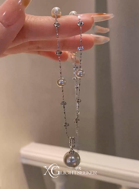 法式复古满天星施家珍珠流苏项链