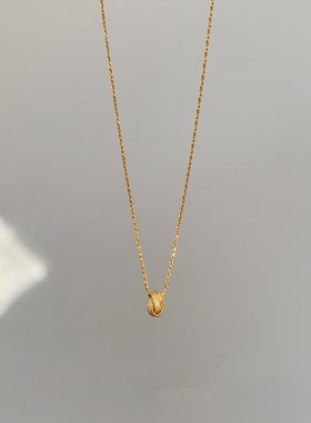 金色三环项链女款毛衣链秋冬