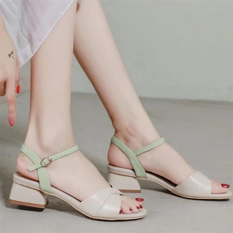 33码-41码2026新款低跟凉鞋百搭女鞋爆款女款小仙女女士粗跟凉鞋