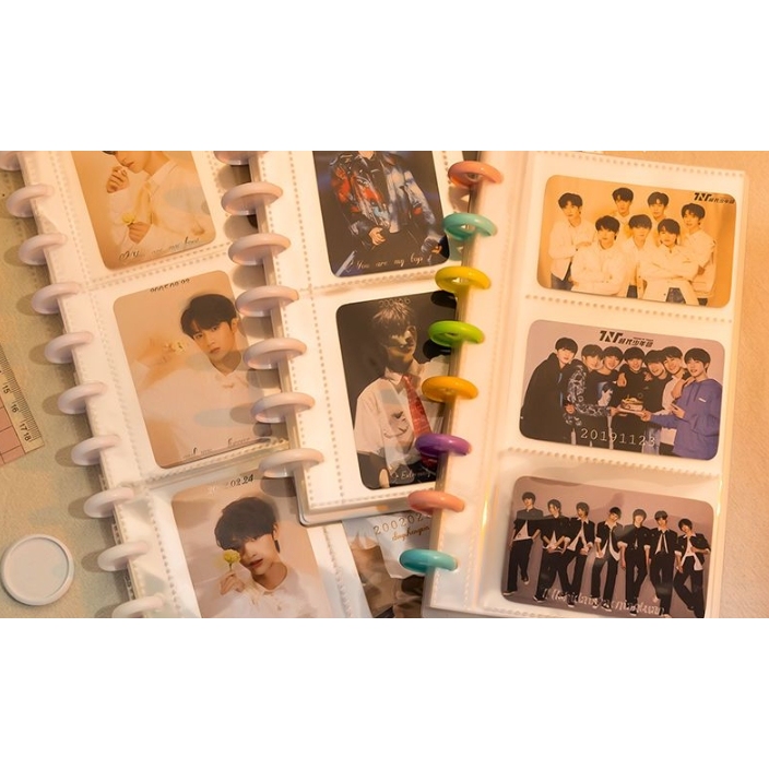 卡册蘑菇扣卡册活页ins风四宫格专辑小卡收纳册追星拍立得3寸相册