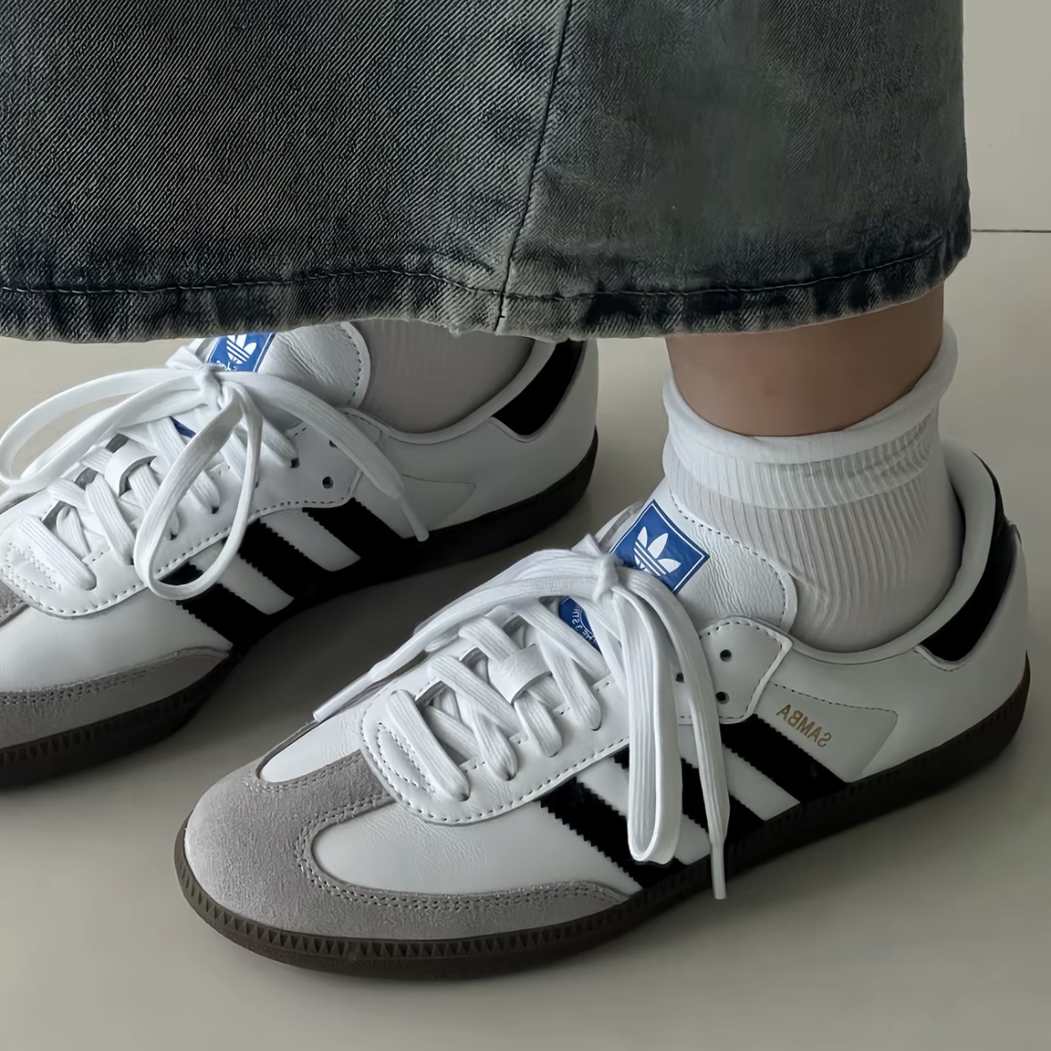 阿迪达斯复古拼色德训鞋男女同款系带休闲百搭运动鞋B75806