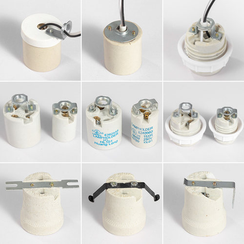 定制 精品厂家直销特价家用普通E27/E14陶瓷塑料灯泡灯头灯座螺口