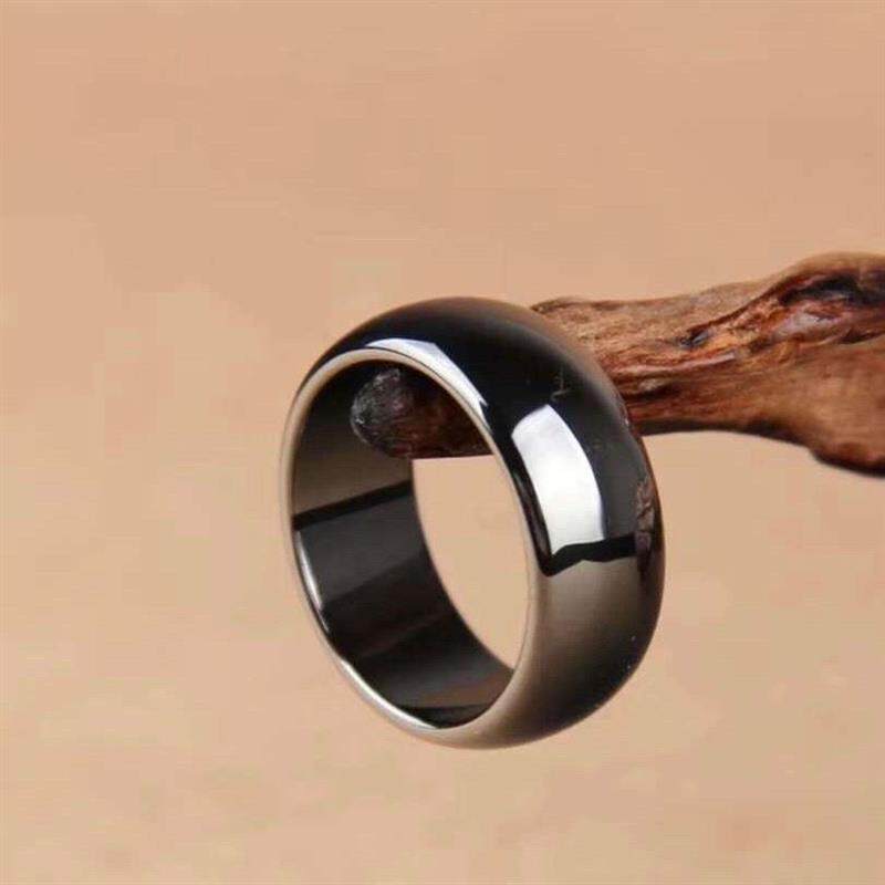 天然太赫兹戒指磁疗健康指环钛赫兹扳指能量石理疗融冰男女对戒