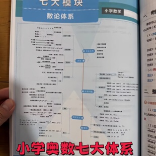 小学奥数七大体系笔记本知识点整理纸质资料本子皮纹纸封面版