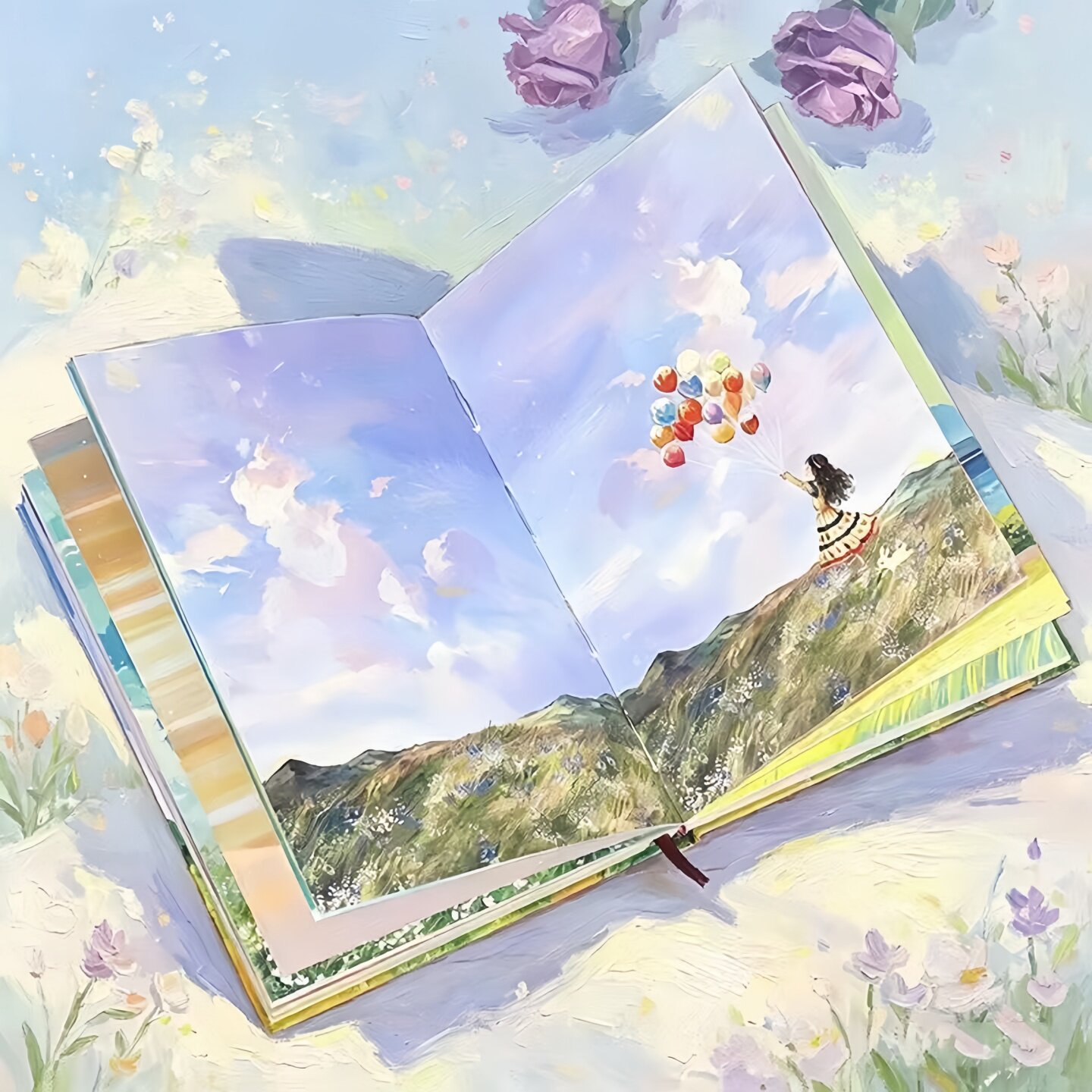 星空手账本可爱韩版彩页本子带插画日记本记事本笔记本空复古笔记