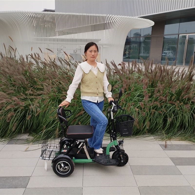 电动三轮车小型家用折叠B三轮车单人轻便锂电代步车
