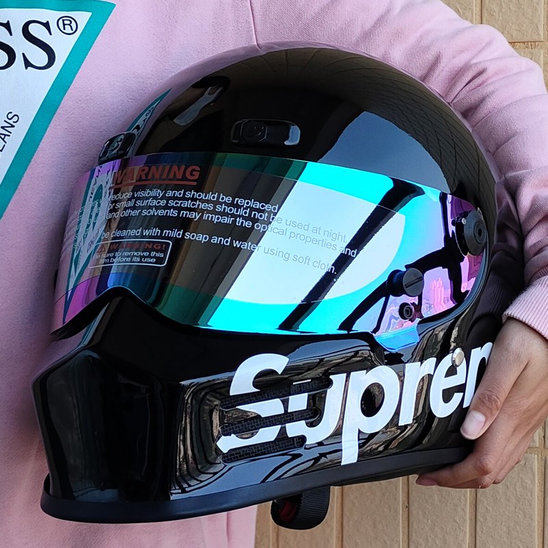 超轻玻璃钢复古头盔男女机车卡丁车摩托车全盔四季猪鼻盔