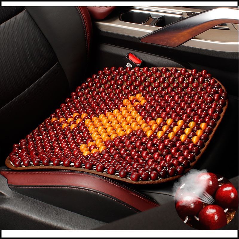 木珠汽车坐垫夏季凉垫通风透气单片三件套珠子办公座椅垫沙发方垫