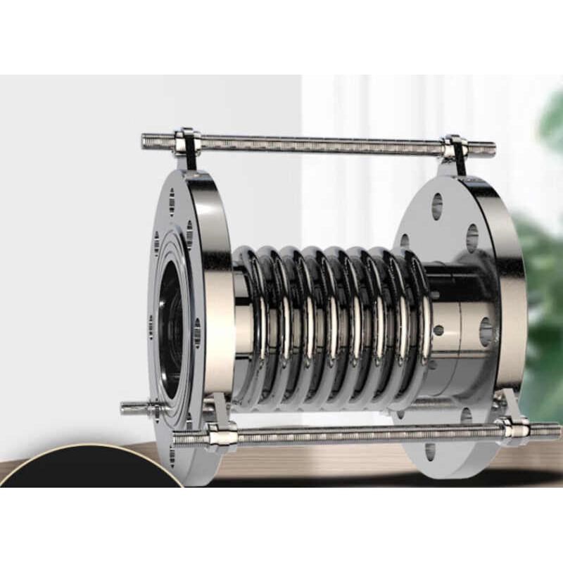 304不锈钢波纹补偿器金属蒸汽软管膨胀节工业衬氟伸缩DN40(碳钢法