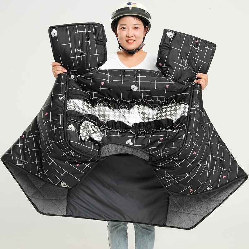 2024新款大包围电动车三轮车踏板摩托车挡风被加大加长加厚冬季