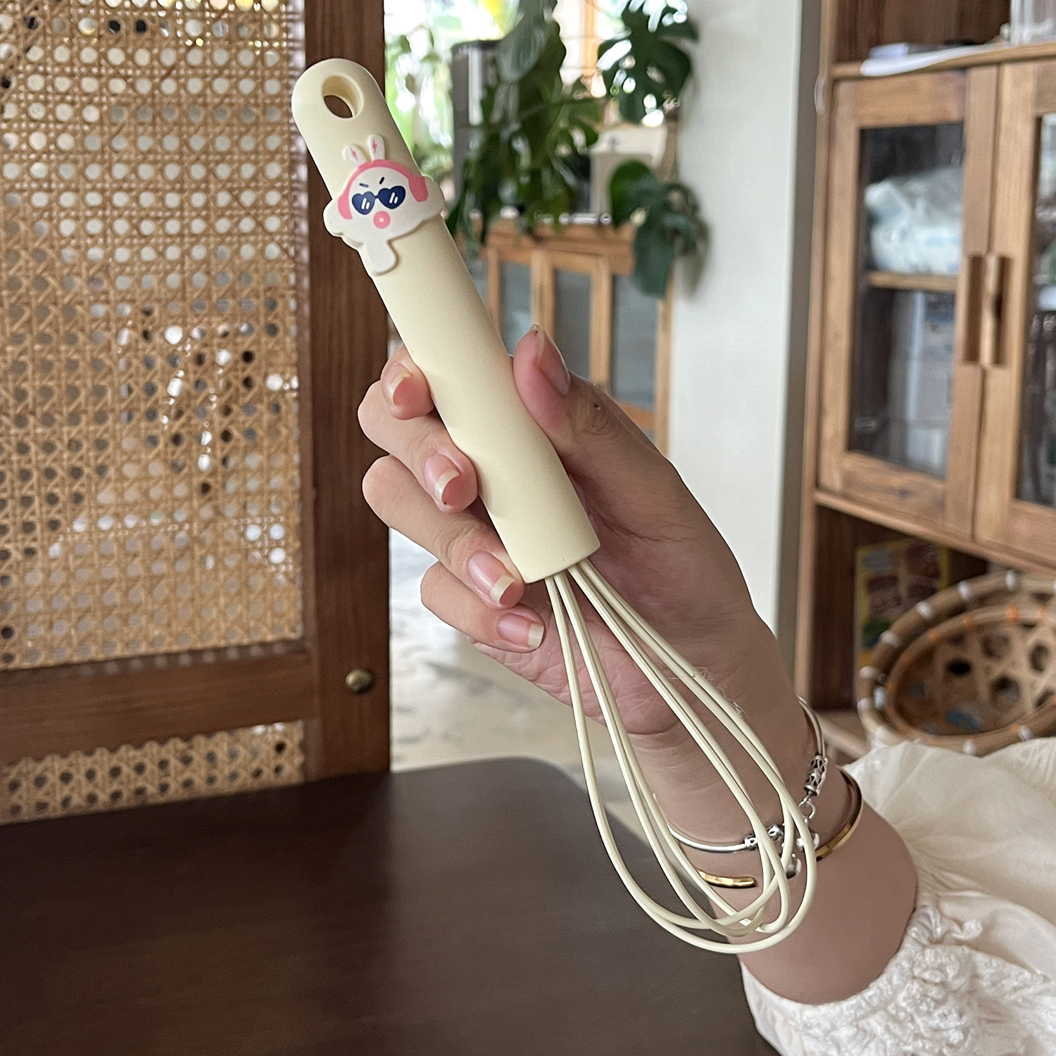 【奶油系列】迷你手动硅胶打蛋器鸡蛋奶油搅拌棒小型打发器搅蛋器