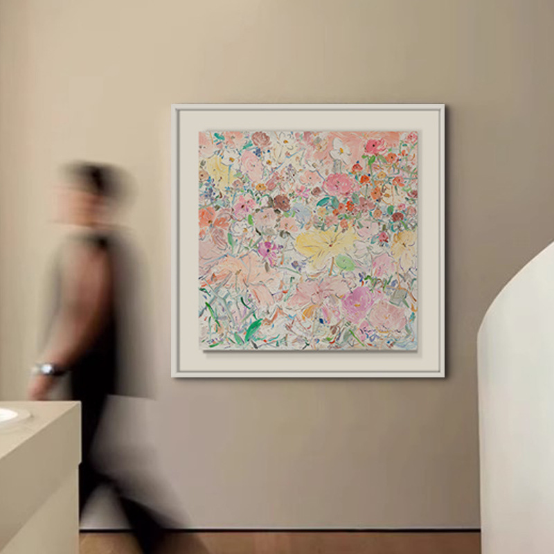 繁花绘梦现代简约客厅装饰画高