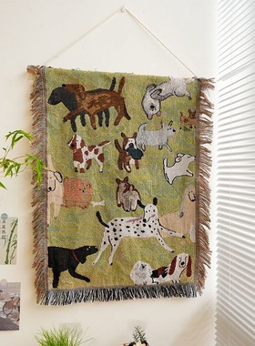 露营美学毯美式沙发挂毯午睡盖毯户外露营针织装饰