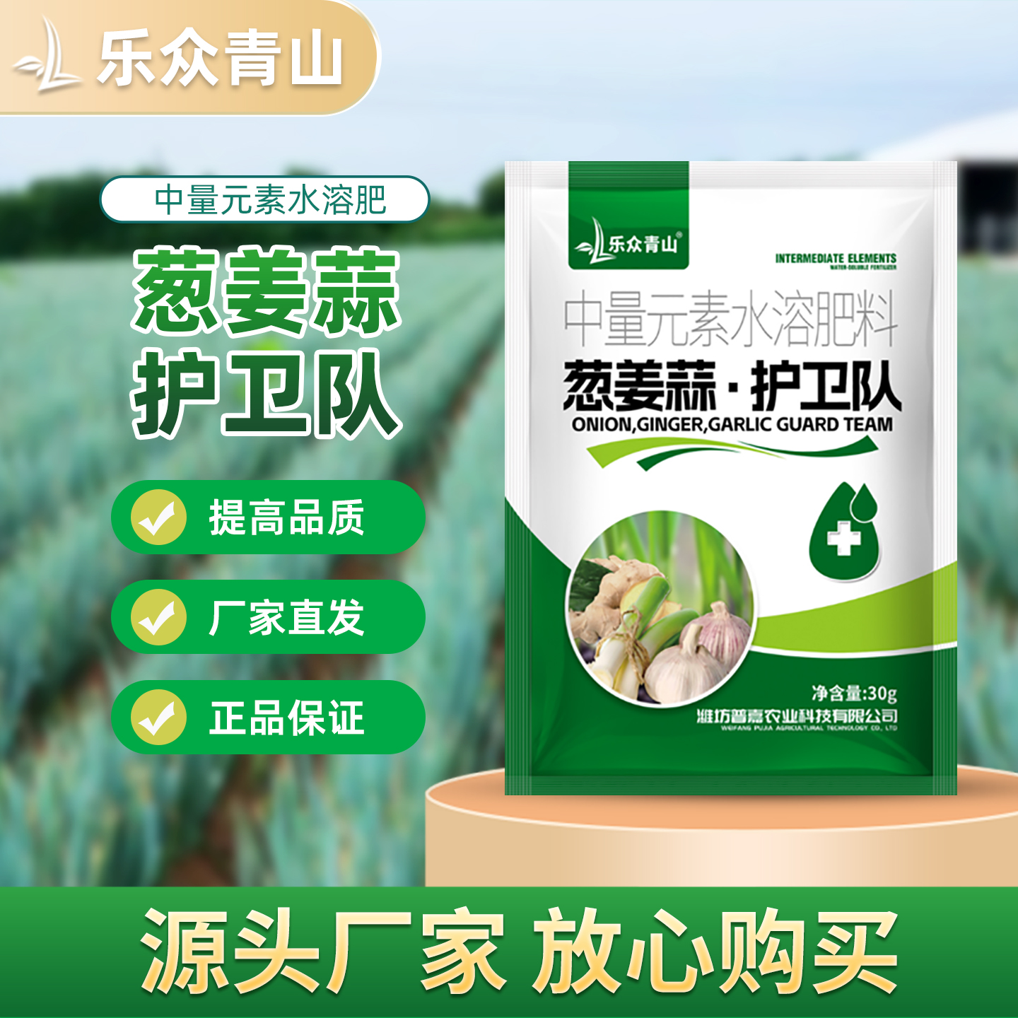 葱姜蒜护卫队正品葱姜蒜菌净干尖灵黄叶专用叶片浓绿亮泽叶面肥料