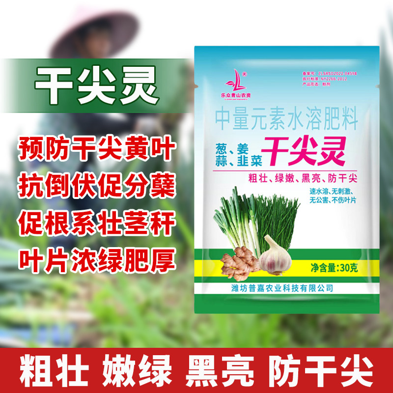 乐众青山韭葱姜蒜干尖灵菌净大葱韭菜预防干尖黄叶烂根专用叶面肥