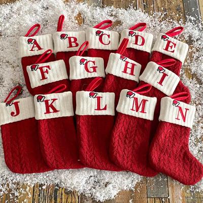 christmas decoration tree socks alphabet goodie bag 圣诞袜