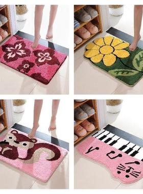 Bathroom MATS, foot gaddi Door pad, carpet. cushion absorbe1