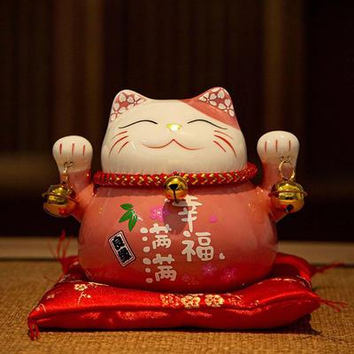 1pc Chinese Lucky Cat Welcoming Waving Hand Beckoning Fortun