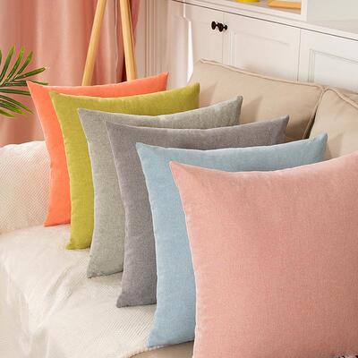 sofa pillow pillow backrest cotton cushion cover plaid pillo