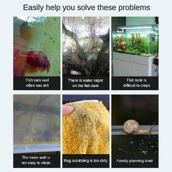 Fish Tank Cleaning Tool Flat Sand Algae Removal Dual-use