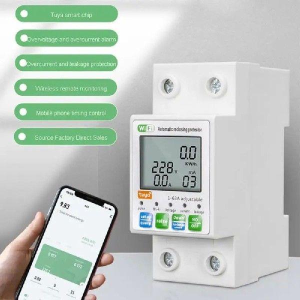 Tuya WiFi Smart Meter Power Monitor Smart Circuit Breaker