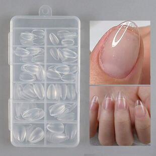 120pcs XXS Super Short Almond Full ver Sculpted Soft Gel Nai