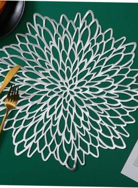 PVC placemat hibiscus flower table mat non-slip insulation