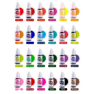12 Colors 10ML Macaron Ice Cream Cake Food Coloring Ingredie