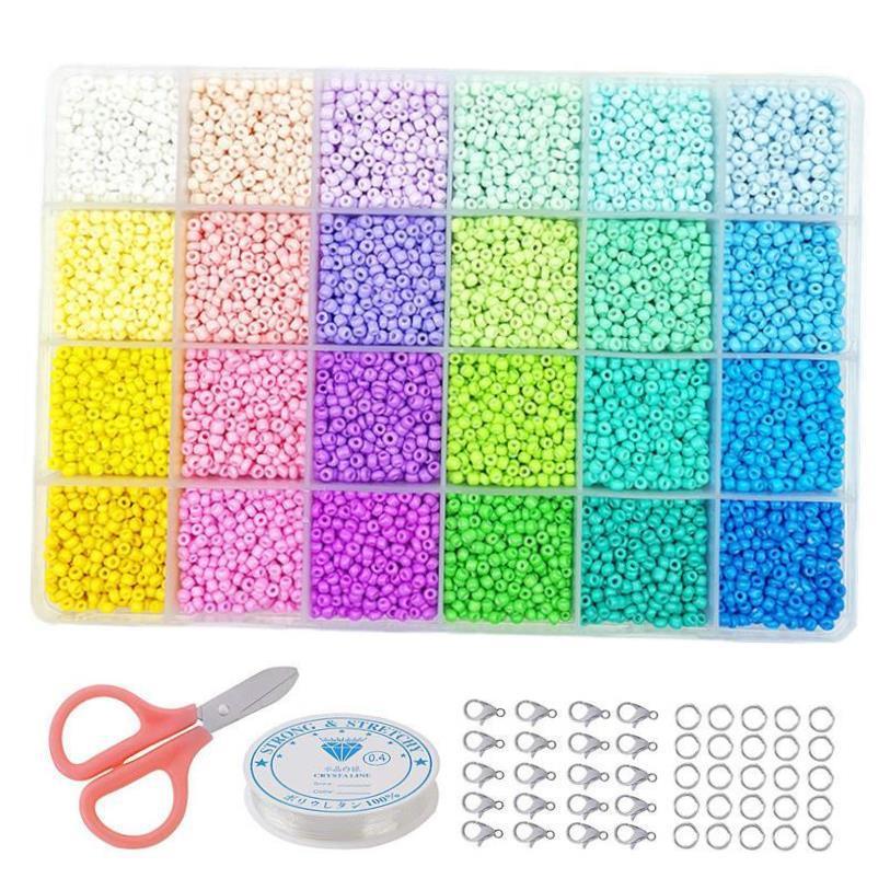 3mm Seed Bead Box Crystal Charm Beads For Jewelry Making Bra