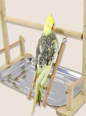 K5DC Wooden Bridge Training Stands Toy for Bird Parrots