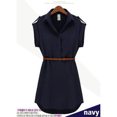 2017 Women Summer Dress V-Neck Short Solid Plus Size dress