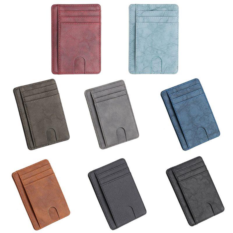 Slim RFID Blocking Leather Wallet Credit ID Card Holder Purs