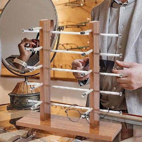 Wooden Sunglasses Rack Sunglass Display Holder Storage Rack